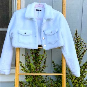 Fashion Nova Teddy Cropped Jacket